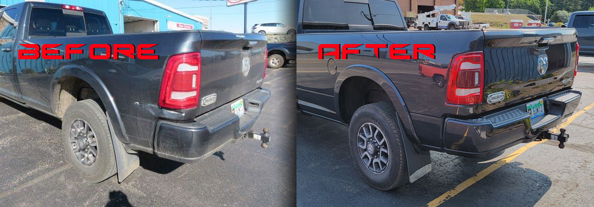 Before & After repairs on a 2019 Ram 2500